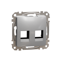 Dangtelis dvigubas RJ45 AMP cat5e, cat6 UTP aliuminio spalvos SEDNA DESIGN - SCHNEIDER ELECTRIC