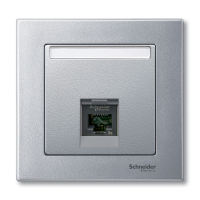 Dangtelis viengubas UTP lizdui su užuolaidėlėmis aliumininis SYSTEM M - SCHNEIDER ELECTRIC