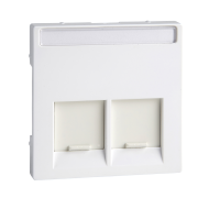 Dangtelis dvigubas RJ45 lizdui baltos spalvos System M - SCHNEIDER ELECTRIC