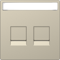 Dangtelis dvigubam moduliniam lizdui su užuolaidėle ir markiravimo vieta dramblio kaulo spalvos System Design - SCHNEIDER ELECTRIC