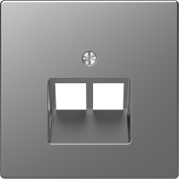 Dangtelis dvigubas RJ45 lizdui nerūdijančio plieno spalvos System Design - SCHNEIDER ELECTRIC