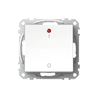 Jungiklis p/t viengubas IP20 2 polių be rėmelio su pašvietimu ir simboliais "O-I" užspaudžiami kontaktai baltas 16A 250V Exxact - SCHNEIDER ELECTRIC