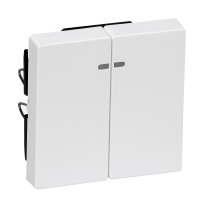 Klavišas dvigubam jungikliui antibakterinis su pašvietimu baltas RAL9016 System M - SCHNEIDER ELECTRIC
