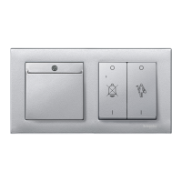 Klavišas dvigubam jungikliui su simboliais aliuminio spalvos System M - SCHNEIDER ELECTRIC