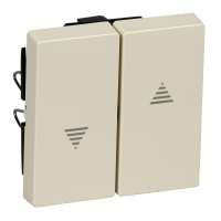 Klavišas dvigubam jungikliui žaliuziųsu rodyklėmis baltas RAL1013 System M - SCHNEIDER ELECTRIC