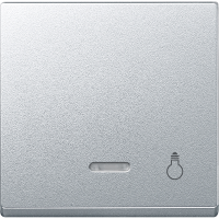 Klavišas viengubam jungikliui su pašvietimu su simboliu "Lemputė" aliuminio spalvos System M - SCHNEIDER ELECTRIC