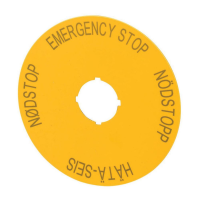 Lentelė su užrašais D-90mm geltona M22-XAK4 - EATON