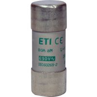 Saugiklis 80A 22x58mm aM 690V AC CH22 cilindrinis - ETI