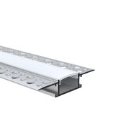 Profilis LED juostai g/k aliumininis 61.5x13.9 L-2m sidabrinės spalvos su dangčiu galiniais dangteliais ir tvirtinimo laikikliais T6214 SILVER 2m - NORTHCLIFFE
