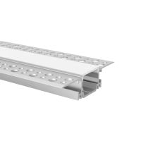 Profilis LED juostai g/k aliumininis 73x18.5 L-2m sidabrinės spalvos su dangčiu galiniais dangteliais ir tvirtinimo laikikliais T7319 SILVER 2m - NORTHCLIFFE