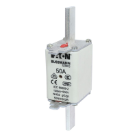 Bussmann series low voltage NH Fuse NH FUSE 50A 500V GG/GL SIZE 02 - EATON (pavadinimas tikslinamas)