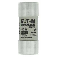 Bussmann series low voltage cylindrical fuse CYLINDRICAL FUSE 22 x 58 10A GG 690V AC - EATON (pavadinimas tikslinamas)