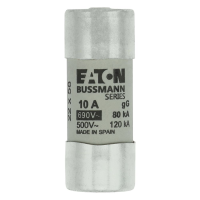 Bussmann series low voltage cylindrical fuse CYL FUSE >STR >22 x 58 10A GG 690V AC - EATON (pavadinimas tikslinamas)