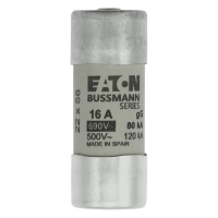 Bussmann series low voltage cylindrical fuse CYL FUSE >STR >22 x 58 16A GG 690V AC - EATON (pavadinimas tikslinamas)