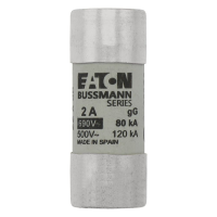 Bussmann series low voltage cylindrical fuse CYLINDRICAL FUSE 22 x 58 2A GG 690V AC - EATON (pavadinimas tikslinamas)