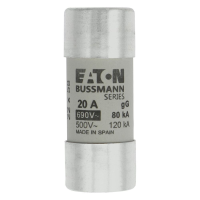 Bussmann series low voltage cylindrical fuse CYLINDRICAL FUSE 22 x 58 20A GG 690V AC - EATON (pavadinimas tikslinamas)