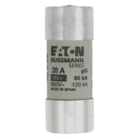 Bussmann series low voltage cylindrical fuse CYL GG 22.2X58 20A/STR 690V - EATON (pavadinimas tikslinamas)