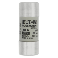 Bussmann series low voltage cylindrical fuse CYLINDRICAL FUSE 22 x 58 40A GG 690V AC - EATON (pavadinimas tikslinamas)