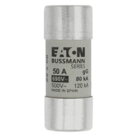 Bussmann series low voltage cylindrical fuse CYLINDRICAL FUSE 22 x 58 50A GG 690V AC - EATON (pavadinimas tikslinamas)
