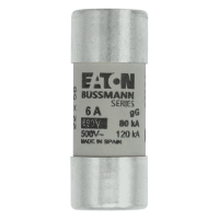 Bussmann series low voltage cylindrical fuse CYLINDRICAL FUSE 22 x 58 6A GG 690V AC - EATON (pavadinimas tikslinamas)