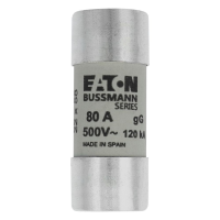 Bussmann series low voltage cylindrical fuse CYLINDRICAL FUSE 22 x 58 80A GG 500V AC - EATON (pavadinimas tikslinamas)