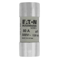 Bussmann series low voltage cylindrical fuse CYL FUSE >STR >22 x 58 80A GG 500V AC - EATON (pavadinimas tikslinamas)