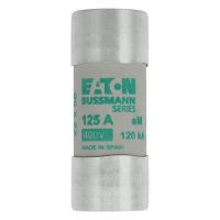 Bussmann series low voltage cylindrical fuse CYLINDRICAL FUSE 22 x 58 125A AM 400V AC - EATON (pavadinimas tikslinamas)