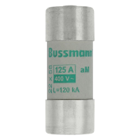 Bussmann series low voltage cylindrical fuse CYL FUSE >STR >22 x 58 125A AM 400V AC - EATON (pavadinimas tikslinamas)