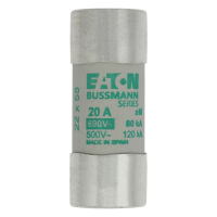Bussmann series low voltage cylindrical fuse CYLINDRICAL FUSE 22 x 58 20A AM 690V AC - EATON (pavadinimas tikslinamas)