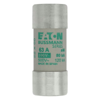 Bussmann series low voltage cylindrical fuse CYLINDRICAL FUSE 22 x 58 63A AM 690V AC - EATON (pavadinimas tikslinamas)