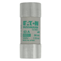 Bussmann series low voltage cylindrical fuse CYL FUSE >STR >22 x 58 63A AM 690V AC - EATON (pavadinimas tikslinamas)