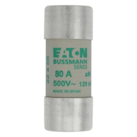Bussmann series low voltage cylindrical fuse CYLINDRICAL FUSE 22 x 58 80A AM 500V AC - EATON (pavadinimas tikslinamas)