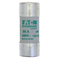 Bussmann series low voltage cylindrical fuse CYL FUSE >STR >22 x 58 80A AM 500V AC - EATON (pavadinimas tikslinamas)