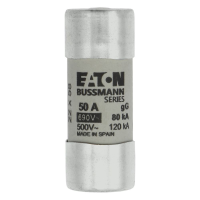 Bussmann series low voltage cylindrical fuse CYL FUSE >STR >22 x 58 50A GG 690V AC - EATON (pavadinimas tikslinamas)