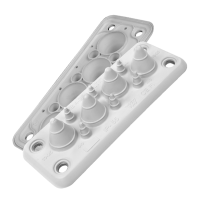 Flanšas kabelių įvedimui praduriamas MB 5/10 pilkas IP55 - MOREK