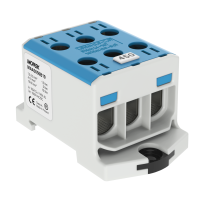 Gnybtas 50mm2 Cu/Al mėlynas 6 prijungimai OTL50-3 - MOREK