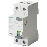 Relė srovės nuotėkio RCCB 2P 25A 30mA A-tipas - SIEMENS