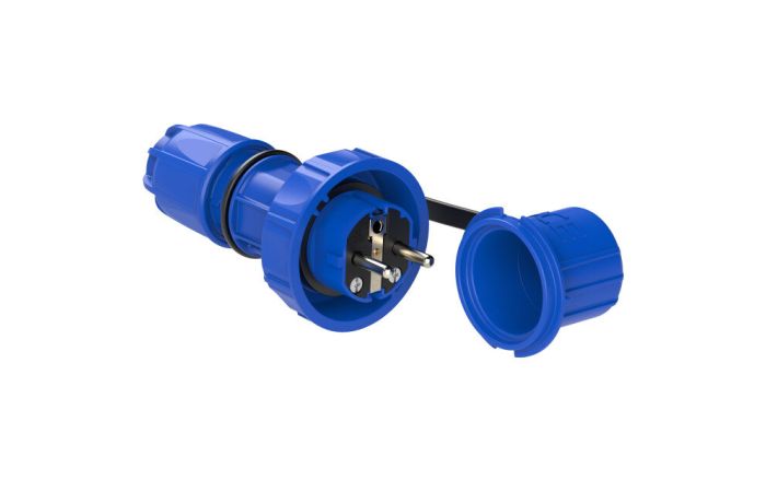 Kištukas SCHUKO a/k 16A 230V mėlynas IP68 - PCE