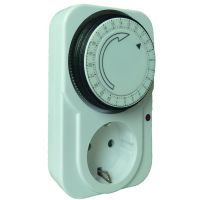 Laikrodis mechaninis paros baltas SCHUKO 16A/230V PSDUM20 - PROTEC