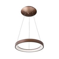 Šviestuvas pakabinamas LED 30W 3000K/4000K 2100lm/2200lm D-380mm H-35mm dimeriuojamas kavos spalvos su 1.8m pakabinimo laidu su trosu MEROPE - DEKO LIGHT