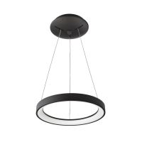 Šviestuvas pakabinamas LED 30W 3000K/4000K 2100lm/2200lm D-380mm H-35mm dimeriuojamas juodas su 1.8m pakabinimo laidu su trosu MEROPE - DEKO LIGHT