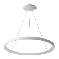Šviestuvas pakabinamas LED 42W 3000K/4000K 3100lm/3200lm D-580mm H-35mm dimeriuojamas baltas su 1.8m pakabinimo laidu su trosu MEROPE - DEKO LIGHT