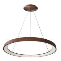 Šviestuvas pakabinamas LED 42W 3000K/4000K 3100lm/3200lm D-580mm H-35mm dimeriuojamas kavos spalvos su 1.8m pakabinimo laidu su trosu MEROPE - DEKO LIGHT