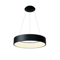 Šviestuvas pakabinamas LED 60W 3000K/4000K 4000lm/4100lm D-800mm H-110mm dimeriuojamas juodas su 1.8m pakabinimo laidu su trosu SCULPTORIS - DEKO LIGHT