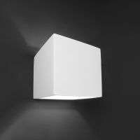 Šviestuvas v/t 1x40W G9 142x142mm H-140mm gipsinis baltos spalvos dažomas šviečia aukštyn/žemyn BRA OLGA - DEKO LIGHT