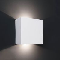 Šviestuvas v/t LED 5.5W 3000K 270lm 125x60mm H-125mm gipsinis baltos spalvos dažomas šviečia aukštyn/žemyn BRA QUINTA - DEKO LIGHT