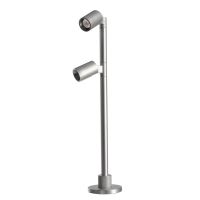 Šviestuvas stalinis LED 2W 350mA 4000K 195lm D-39mm H-200mm dvigubas sidabrinės spalvos HERCULIS DOUBLE - DEKO LIGHT