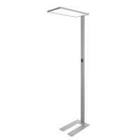 Toršeras LED 50W 4000K 6200lm 645x310mm H-1950mm dimeriuojamas aliuminio spalvos šviečia aukštyn/žemyn išjungus-prematomas su laidu 2.5m OFFICE ONE TRANSPARENT - DEKO LIGHT