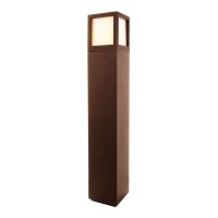 Stulpelis 1x20W E27 IP44 110x110mm H-650mm rudos spalvos FACADO A+B - DEKO LIGHT
