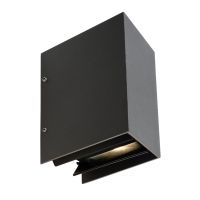 Šviestuvas v/t LED 5.5W IP54 3000K 200lm 79x110mm H-172mm tamsiai pilkos spalvos šviečia aukštyn/žemyn BRA ARCTURUS I - DEKO LIGHT